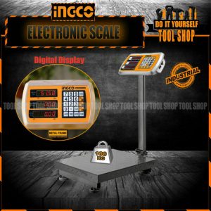 INGCO 100KG Rechargeable Electronic Scale Digital Screen Weighing Scale With Charger HESA31003 100% ORIGINAL / AUTHENTIC •BUILDMATE• IPT