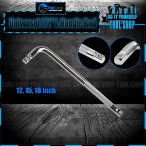 L-Handle Rod Extend Bar Lever Socket Wrench Spanner Size: 12, 15 & 18 inches Universal 1/2 Goti Rod
