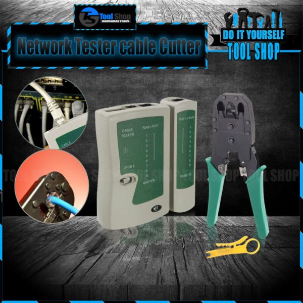 Mounting pliers / Connector pliers RJ9, RJ11, RJ45 + tester and connectors