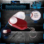 Magnifying Glasses Lens Handheld Pocket Key Ring LED Light