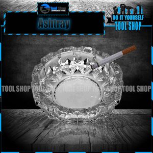 Glass Ashtray Square Crystal Tabletop Tray Outdoor Outside