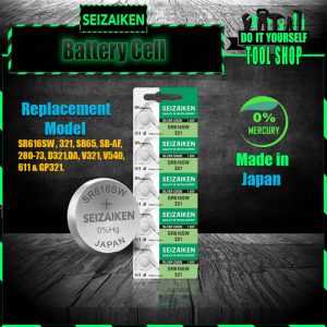 Seizaiken 321 SR616SW 1.55V 0%Hg Silver Oxide Watch Battery