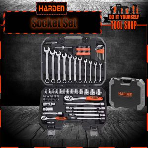 Harden 510677 77Pcs 1/2" & 1/4" Dr. Socket Set Professional Combination Wrench Chrome Vanadium