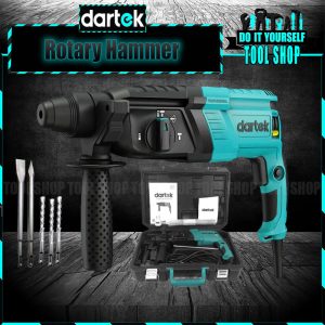 DARTEK PRH6615 - 800W 26mm SDS-Plus Rotary Hammer / Hammer Drill with Hard Carrying Case