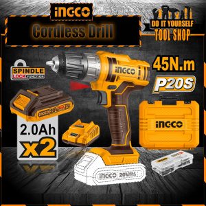 Ingco CDLI200528 Lithium-Ion Cordless drill - 20V - with 2x Battery & Fast Charger