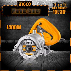 1. The INGCO Marble Cutter 1400W MC14008 is a powerful and efficient tool designed for cutting marble and other hard materials with precision. With its 1400W motor, it provides ample power to tackle tough cutting tasks effortlessly. The cutter features a durable and ergonomic design, ensuring comfortable handling and prolonged use without fatigue. Its adjustable cutting depth allows for versatile cutting options, while the included diamond blade ensures clean and precise cuts. The INGCO Marble Cutter 1400W MC14008 is a reliable and high-performance tool suitable for both professional and DIY use.