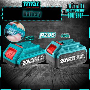 Total Lithium-Ion Battery Pack TFBLI20011- 2.0Ah- TFBLI2002 - 4.0Ah For Ingco and Total P20S 20V Cordless Tools