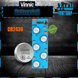 Vinnic 5Pcs Lithium Button Cell CR2430 (3V)