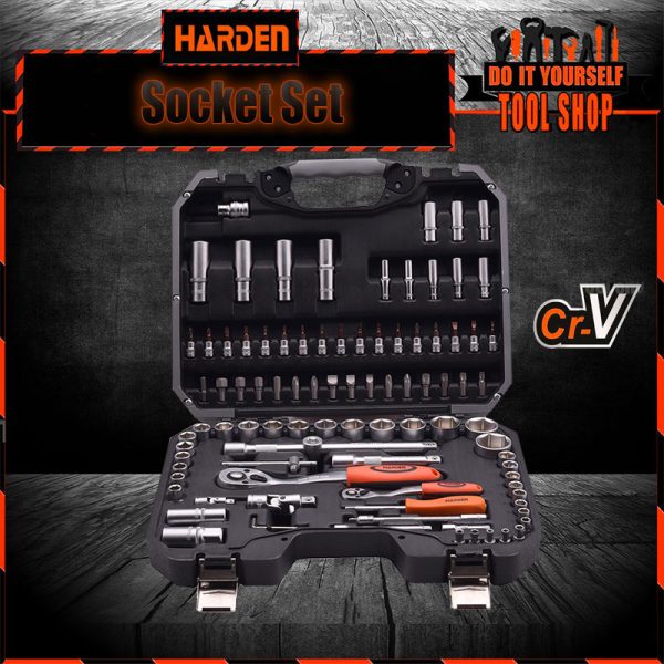 Harden 510694 94Pcs 1/2" & 1/4" Dr. Socket Set Harden official