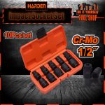 Harden 10Pcs 1/2＂ Impact Socket Set Harden pakistan