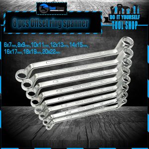 8 pcs Offset ring spanner set 6-22mm