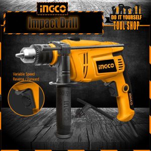 Ingco Impact Drill Machine Hammer Function - 750W Copper Veritable Speed - Reverse/Forward ID7508