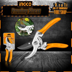 Aluminium body pruning shear blade Handle non slip treatment Max cutting diameter 12mm Size:8″(200mm) Packed by Blister card