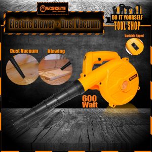 Worksite Electric Blower and Dust Vacuum Blower 600Watt Variable Speed Control Copper EBR129