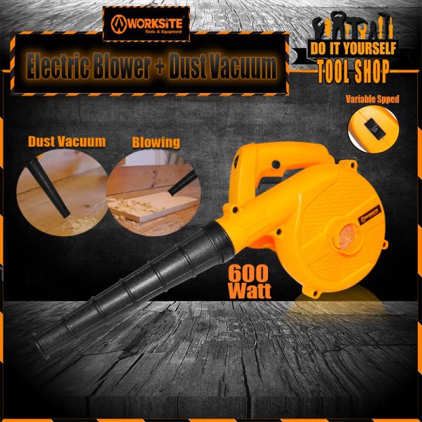 Worksite Electric Blower and Dust Vacuum Blower 600Watt Variable Speed Control Copper EBR129