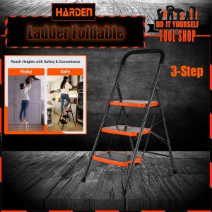 Harden 3 Steps Steel Ladder Foldable 624103