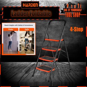 Harden 4 Steps Steel Ladder Foldable 624104