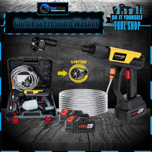 Cordless Lithium Pressure Washer 2x Battery for Car, Lawn, Garden, Solar Washing