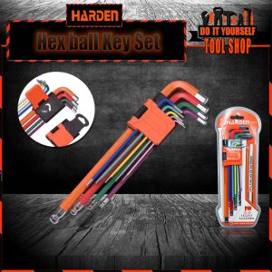 Harden 9 Pcs Extra Long Ball & Hex Key Wrench 540615
