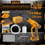 INGCO CPWLI20362 P20S Cordless Lithium-Ion Pressure Washer