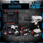Cordless Lithium-Ion Impact Drill 20V - 2x Batteries with Case